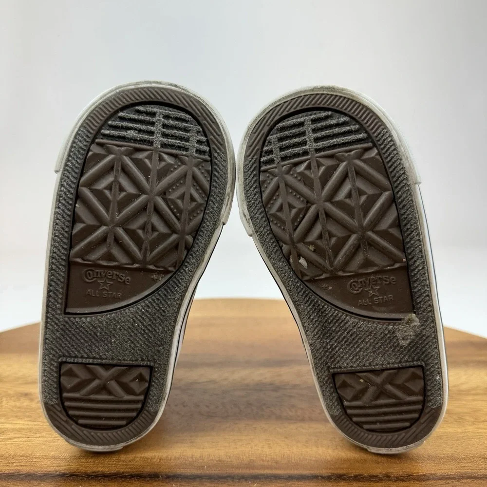 Kids Boys Converse CTAS 1V Black Sharks Canvas Hi Top Sneakers‎ Shoes Size 6 C